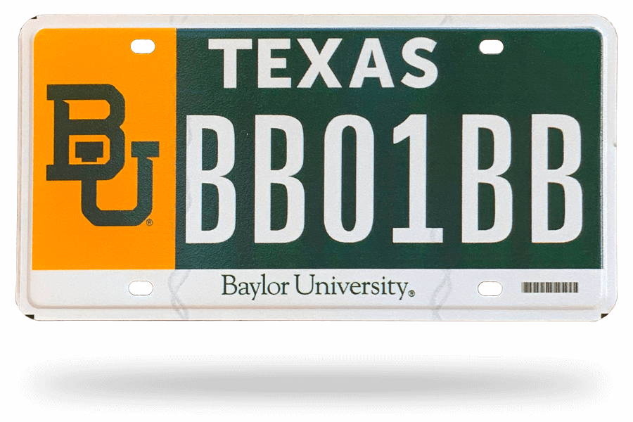 Baylor License Plate