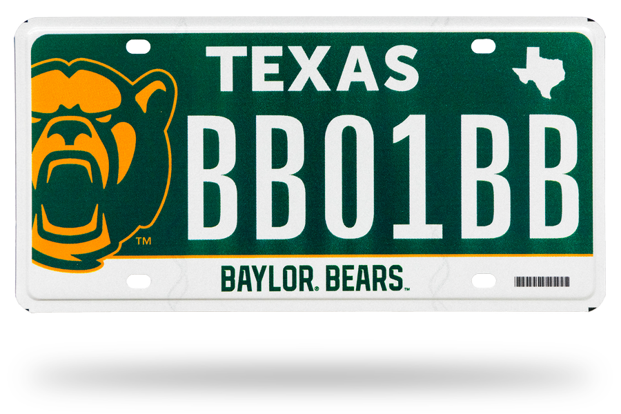 New Baylor Bear License Plate